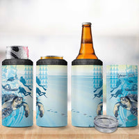 Personalized Snorkeling Hawaii 4 in 1 Can Cooler Tumbler Ocean Lover Hawaiian Kakau Honu Turtle LT14 - Polynesian Pride