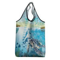 Personalized Snorkeling Hawaii Grocery Bag Ocean Lover Hawaiian Kakau Honu Turtle LT14 - Polynesian Pride