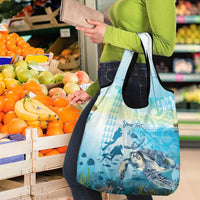 Personalized Snorkeling Hawaii Grocery Bag Ocean Lover Hawaiian Kakau Honu Turtle LT14 - Polynesian Pride