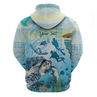 Personalized Snorkeling Hawaii Hoodie Ocean Lover Hawaiian Kakau Honu Turtle LT14 - Polynesian Pride