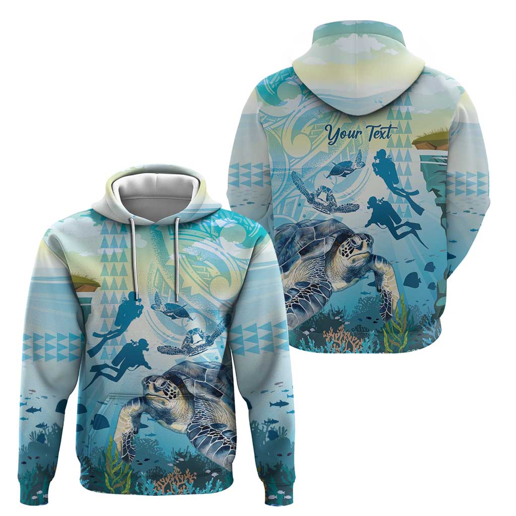 Personalized Snorkeling Hawaii Hoodie Ocean Lover Hawaiian Kakau Honu Turtle LT14 - Polynesian Pride