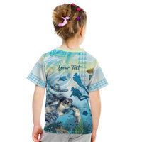Personalized Snorkeling Hawaii Kid T Shirt Ocean Lover Hawaiian Kakau Honu Turtle LT14 - Polynesian Pride
