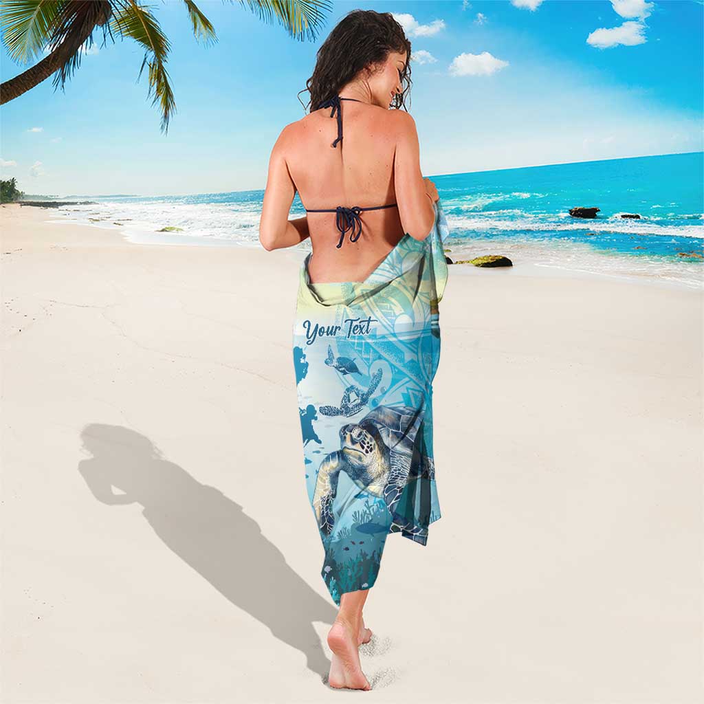 Personalized Snorkeling Hawaii Sarong Ocean Lover Hawaiian Kakau Honu Turtle LT14 - Polynesian Pride