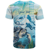 Personalized Snorkeling Hawaii T Shirt Ocean Lover Hawaiian Kakau Honu Turtle LT14 - Polynesian Pride