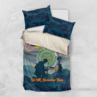 Niue ANZAC Day Bedding Set We Will Remember Them Camouflage Style LT14 US Twin 172cm x 218cm Yellow - Polynesian Pride