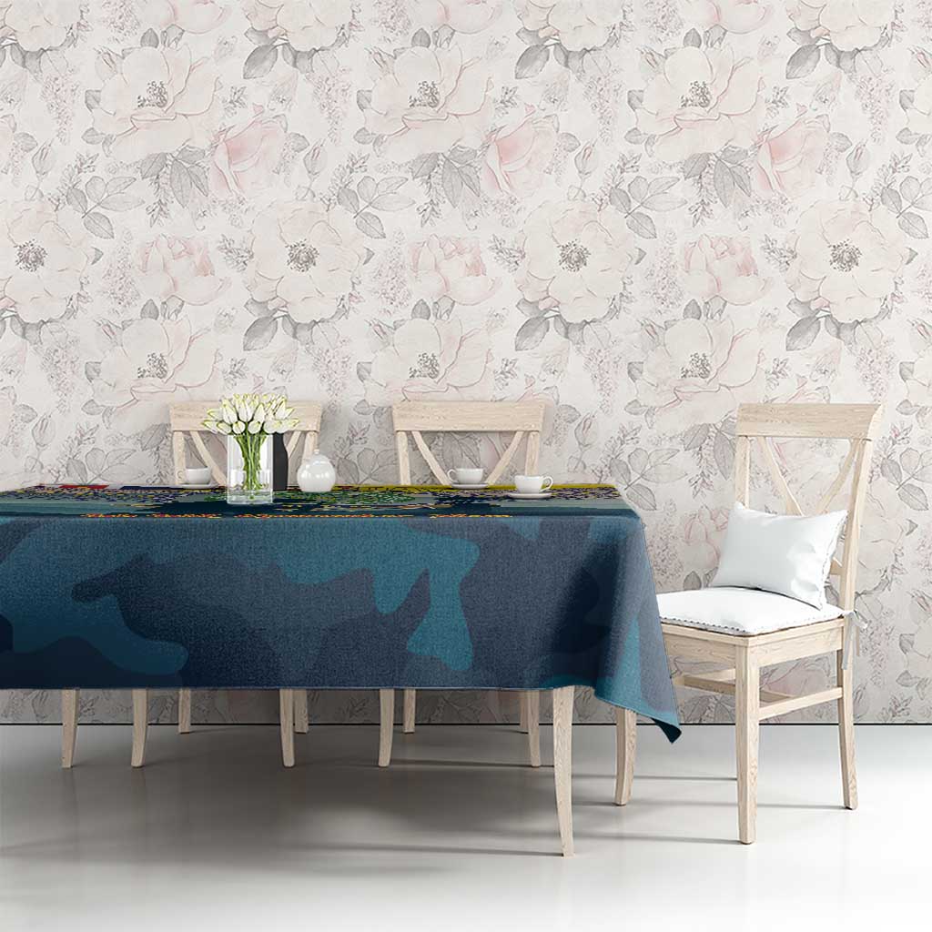 Niue ANZAC Day Tablecloth We Will Remember Them Camouflage Style LT14 - Polynesian Pride