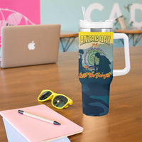 Niue ANZAC Day Tumbler With Handle We Will Remember Them Camouflage Style LT14 - Polynesian Pride