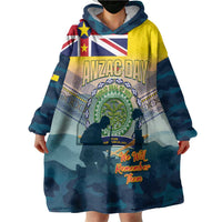 Niue ANZAC Day Wearable Blanket Hoodie We Will Remember Them Camouflage Style LT14 - Polynesian Pride
