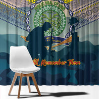 Niue ANZAC Day Window Curtain We Will Remember Them Camouflage Style LT14 - Polynesian Pride