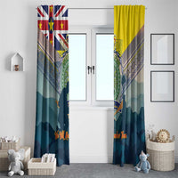 Niue ANZAC Day Window Curtain We Will Remember Them Camouflage Style LT14 - Polynesian Pride
