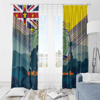 Niue ANZAC Day Window Curtain We Will Remember Them Camouflage Style LT14 - Polynesian Pride