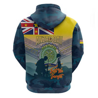 Niue ANZAC Day Zip Hoodie We Will Remember Them Camouflage Style LT14 - Polynesian Pride