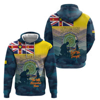 Niue ANZAC Day Zip Hoodie We Will Remember Them Camouflage Style LT14 - Polynesian Pride