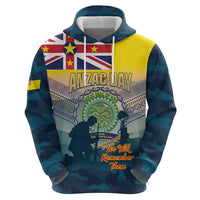 Niue ANZAC Day Zip Hoodie We Will Remember Them Camouflage Style LT14 - Polynesian Pride