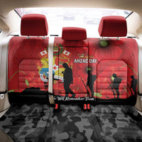Tonga ANZAC Day Back Car Seat Cover Ngatu Pattern We Will Remember Them LT14 - Polynesian Pride