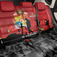 Tonga ANZAC Day Back Car Seat Cover Ngatu Pattern We Will Remember Them LT14 - Polynesian Pride