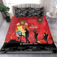 Tonga ANZAC Day Bedding Set Ngatu Pattern We Will Remember Them LT14 - Polynesian Pride