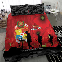 Tonga ANZAC Day Bedding Set Ngatu Pattern We Will Remember Them LT14 - Polynesian Pride