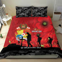 Tonga ANZAC Day Bedding Set Ngatu Pattern We Will Remember Them LT14 - Polynesian Pride