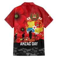 Tonga ANZAC Day Hawaiian Shirt Ngatu Pattern We Will Remember Them LT14 - Polynesian Pride