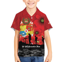 Tonga ANZAC Day Hawaiian Shirt Ngatu Pattern We Will Remember Them LT14 - Polynesian Pride