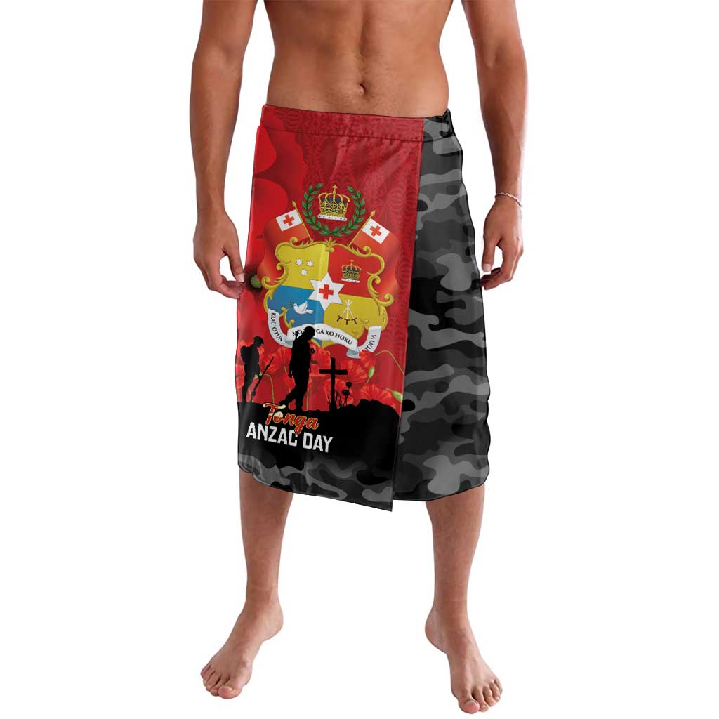 Tonga ANZAC Day Lavalava Ngatu Pattern We Will Remember Them LT14 Red - Polynesian Pride