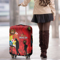 Tonga ANZAC Day Luggage Cover Ngatu Pattern We Will Remember Them LT14 - Polynesian Pride
