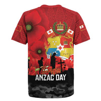 Tonga ANZAC Day Rugby Jersey Ngatu Pattern We Will Remember Them LT14 - Polynesian Pride