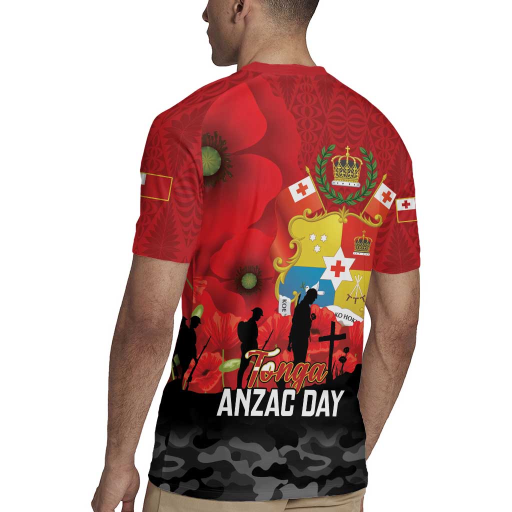 Tonga ANZAC Day Rugby Jersey Ngatu Pattern We Will Remember Them LT14 - Polynesian Pride