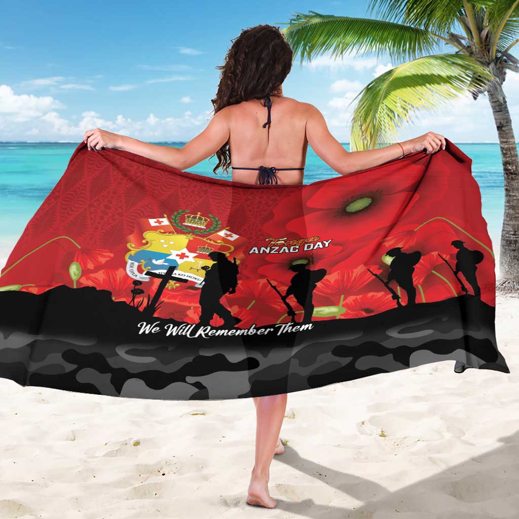 Tonga ANZAC Day Sarong Ngatu Pattern We Will Remember Them LT14 - Polynesian Pride