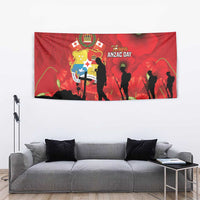Tonga ANZAC Day Tapestry Ngatu Pattern We Will Remember Them LT14 - Polynesian Pride