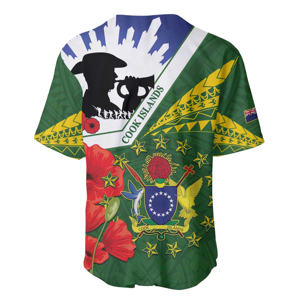 Cook Islands ANZAC Day Baseball Jersey Last Post Lest We Forget LT14 - Polynesian Pride