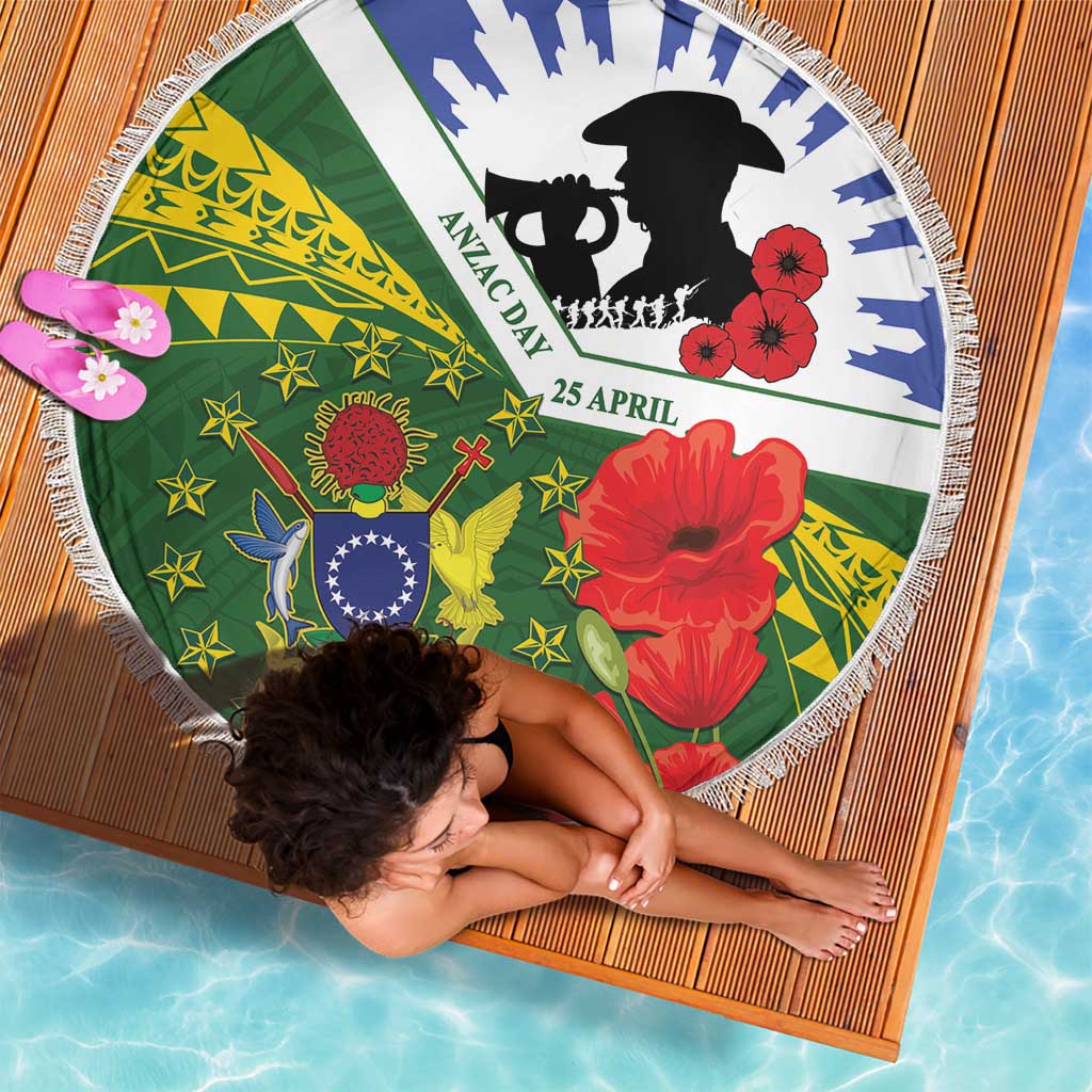 Cook Islands ANZAC Day Beach Blanket Last Post Lest We Forget LT14 - Polynesian Pride