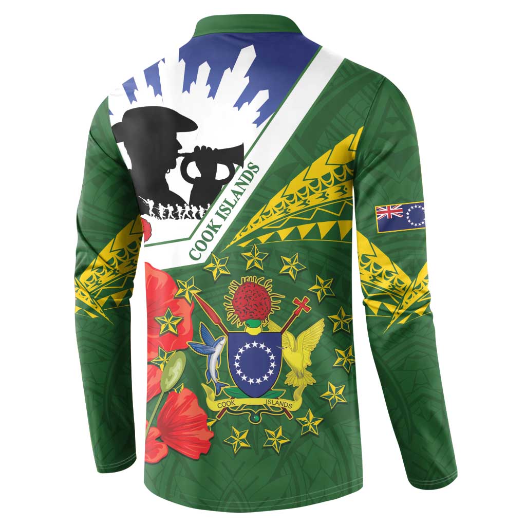 Cook Islands ANZAC Day Button Sweatshirt Last Post Lest We Forget LT14 - Polynesian Pride
