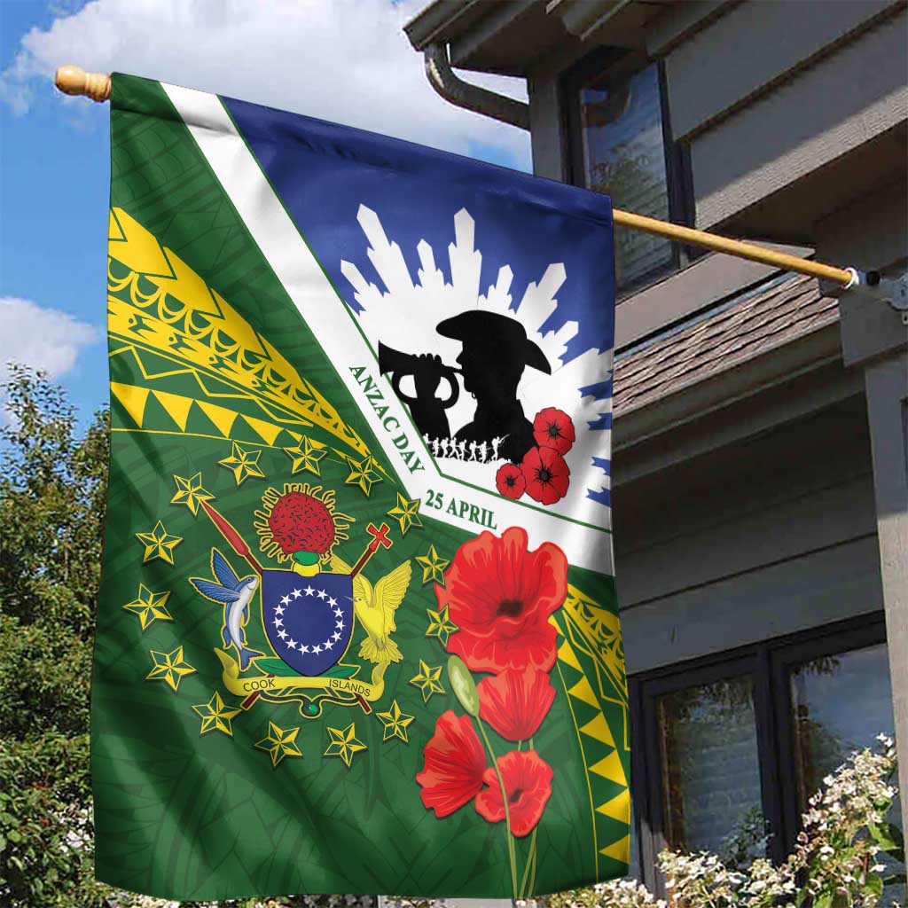 Cook Islands ANZAC Day Garden Flag Last Post Lest We Forget LT14 - Polynesian Pride