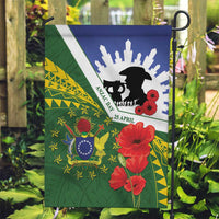 Cook Islands ANZAC Day Garden Flag Last Post Lest We Forget LT14 Garden Flag Green - Polynesian Pride