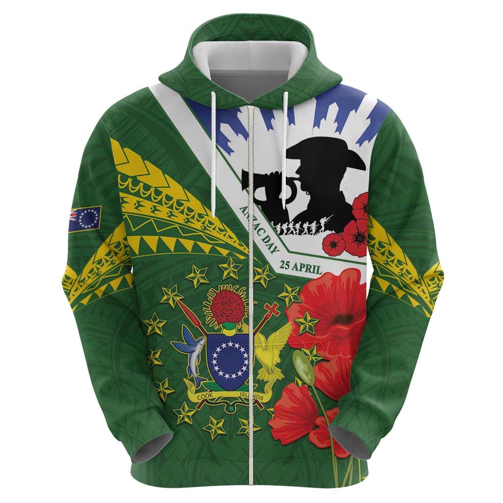 Cook Islands ANZAC Day Hoodie Last Post Lest We Forget LT14 - Polynesian Pride