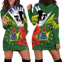 Cook Islands ANZAC Day Hoodie Dress Last Post Lest We Forget LT14 - Polynesian Pride