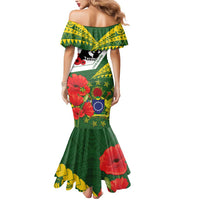 Cook Islands ANZAC Day Mermaid Dress Last Post Lest We Forget LT14 - Polynesian Pride