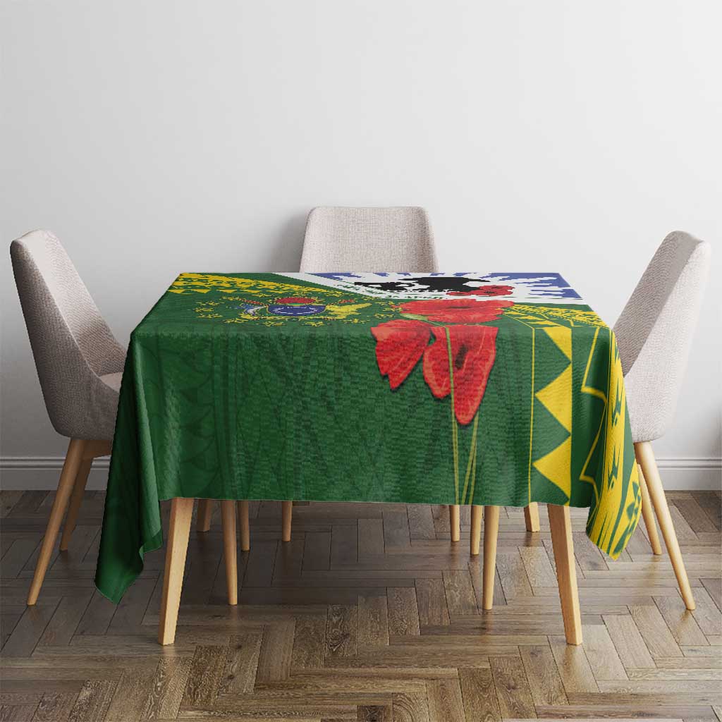 Cook Islands ANZAC Day Tablecloth Last Post Lest We Forget LT14 - Polynesian Pride