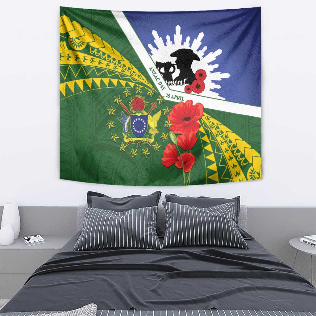 Cook Islands ANZAC Day Tapestry Last Post Lest We Forget LT14 - Polynesian Pride