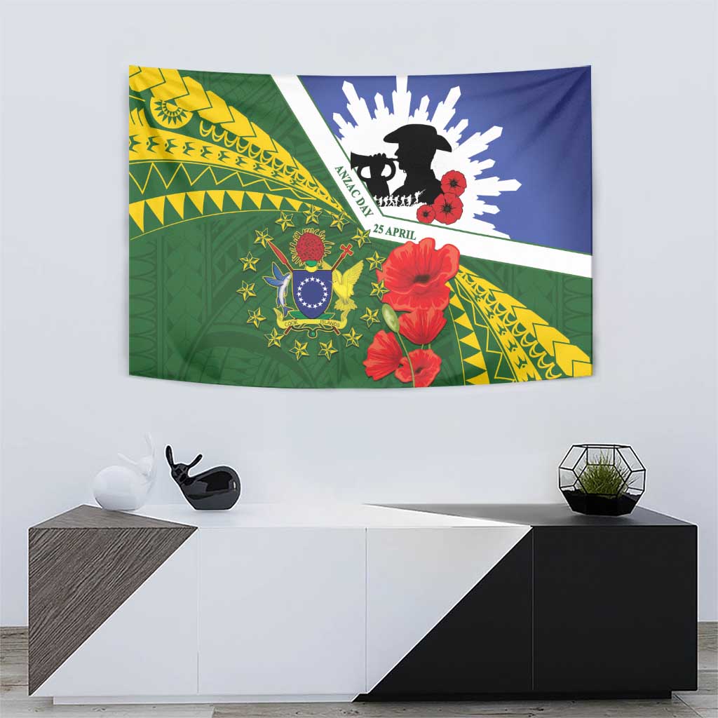 Cook Islands ANZAC Day Tapestry Last Post Lest We Forget LT14 - Polynesian Pride