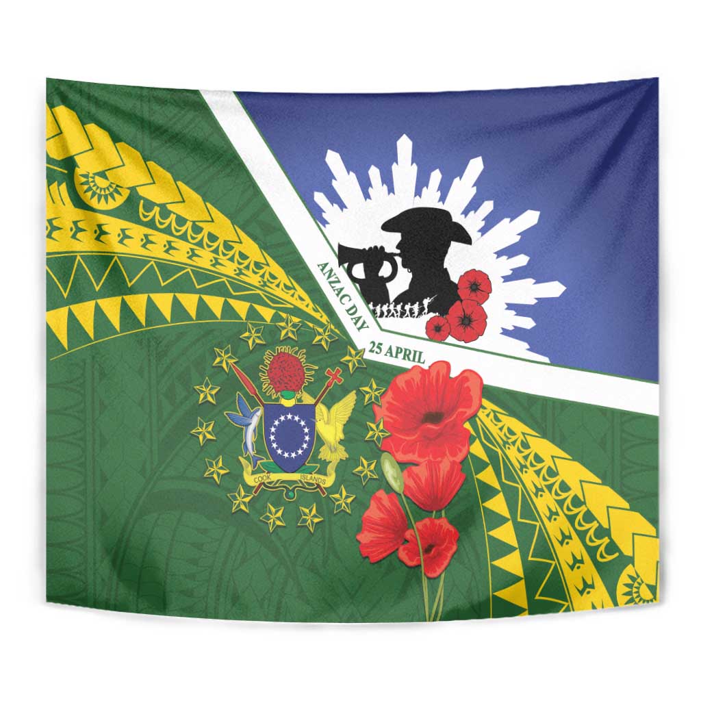 Cook Islands ANZAC Day Tapestry Last Post Lest We Forget LT14 - Polynesian Pride