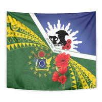 Cook Islands ANZAC Day Tapestry Last Post Lest We Forget LT14 - Polynesian Pride