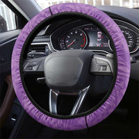 Purple Polynesia Hammerhead Shark Tattoo With Plumeria Lei Steering Wheel Cover LT14 - Polynesian Pride