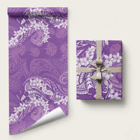 Purple Polynesia Hammerhead Shark Tattoo With Plumeria Lei Wrapping Paper LT14 58" × 23" Purple - Polynesian Pride