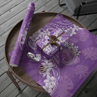 Purple Polynesia Hammerhead Shark Tattoo With Plumeria Lei Wrapping Paper LT14 - Polynesian Pride