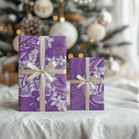 Purple Polynesia Hammerhead Shark Tattoo With Plumeria Lei Wrapping Paper LT14 - Polynesian Pride