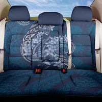 Navy Blue Polynesia Hammerhead Shark Tattoo With Plumeria Lei Back Car Seat Cover LT14 One Size Navy Blue - Polynesian Pride