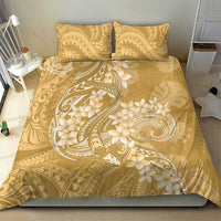 Yellow Polynesia Hammerhead Shark Tattoo With Plumeria Lei Bedding Set LT14 - Polynesian Pride